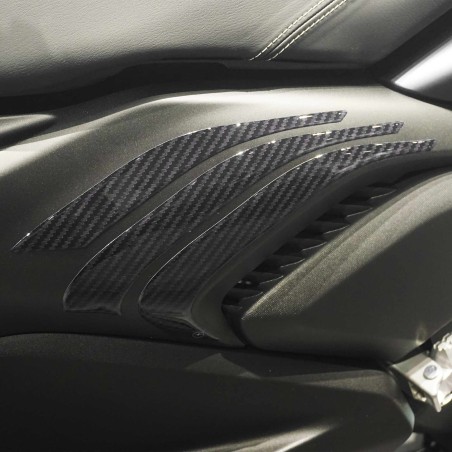Adhesivos 3D para protección de reposapiés del pasajero compatibles con Yamaha Xmax 2023