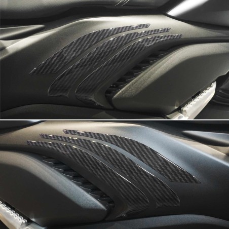 Adhesivos 3D para protección de reposapiés del pasajero compatibles con Yamaha Xmax 2023