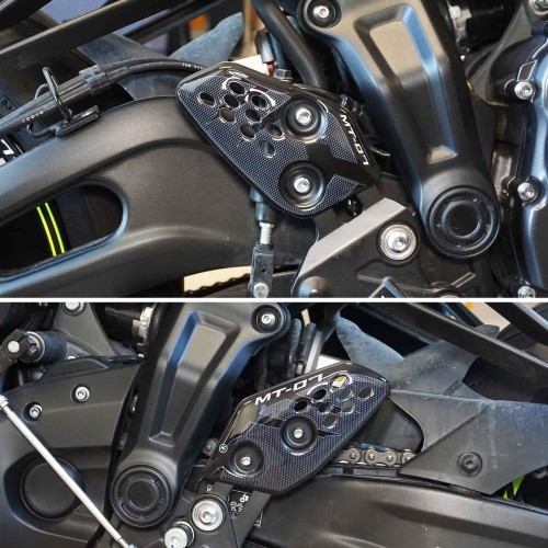 Adesivi 3D Protezioni Battitacco compatibili con Moto Yamaha Mt-07 2014-2023