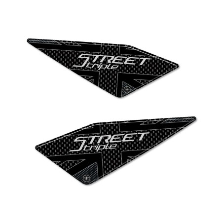 Adesivi 3D Protezioni Battitacco compatibili con Triumph Street Triple 2017-24
