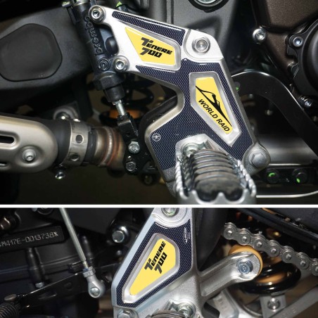 Adhesivos protectores de umbral de puerta 3D compatibles con Yamaha tenere 700