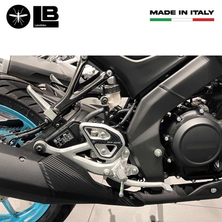 Adesivi 3D Protezioni Battitacco moto compatibili con Yamaha Mt-125 2020-2023