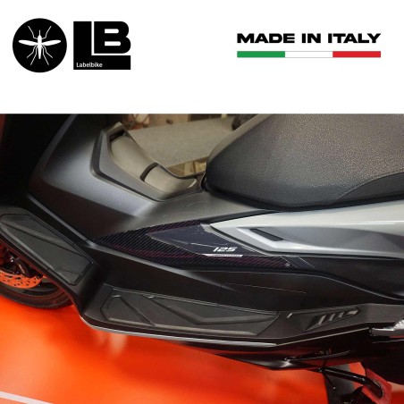 Adesivi 3D Protezioni Boomerang laterali compatibili con Honda Forza 125 2022-23