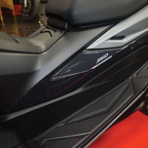 Adesivi 3D Protezioni Boomerang laterali compatibili con Honda Forza 350 2022-23