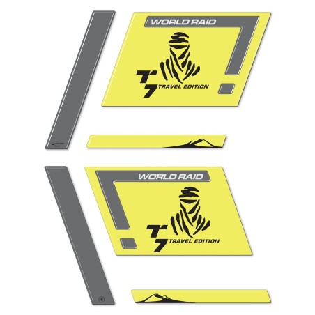 Adhesivos 3D para Protecciones de Bolsas Laterales compatibles con motos Yamaha Tenere 700