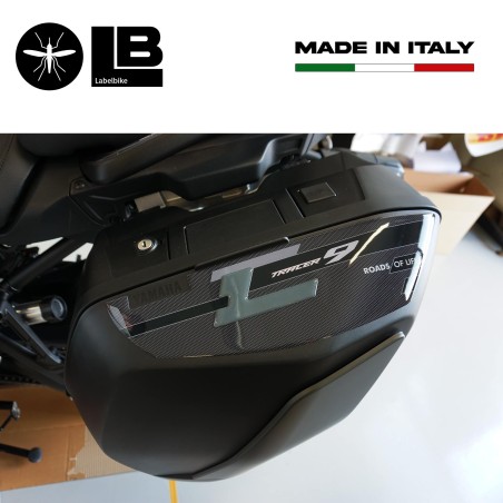 Adesivi 3D Protezioni Borse Laterali compatibili con Yamaha Tracer 9 2021-2024