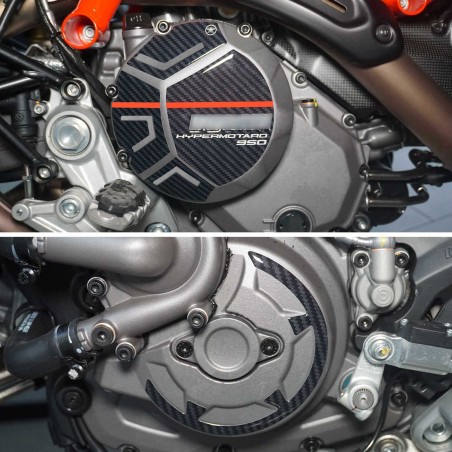 Adesivi 3D Protezioni carter compatibili con Ducati Hypermotard 950 SP 2019-24