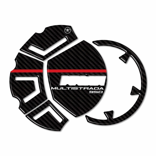 Adesivi 3D Protezioni carter moto compatibili con Ducati Multistrada 950 2019-21