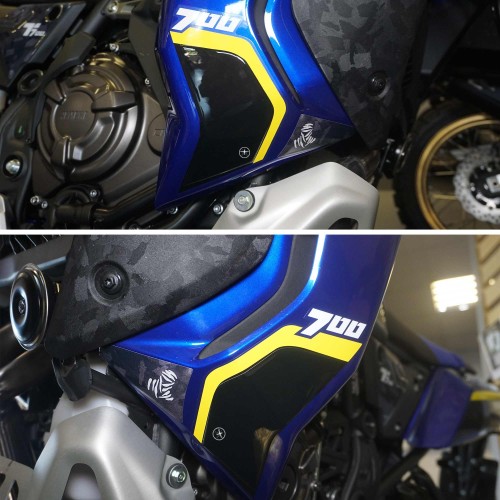 Adesivi 3D Protezioni Deflettori compatibili con Yamaha Tenere 700 World Raid