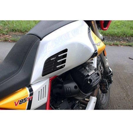 Adhesivos de protección lateral 3D compatibles con Moto Guzzi V85 TT 2019-2023