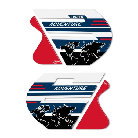 Adesivi 3D Protezioni Laterali moto compatibili con BMW R 1250 GS ADV Trophy