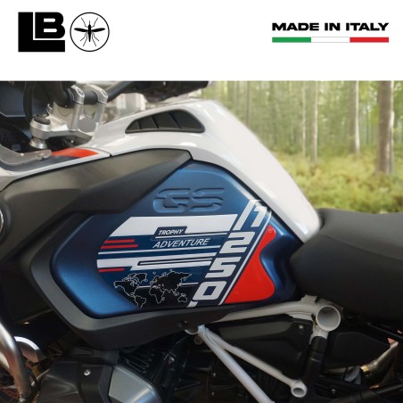 Adesivi 3D Protezioni Laterali moto compatibili con BMW R 1250 GS ADV Trophy