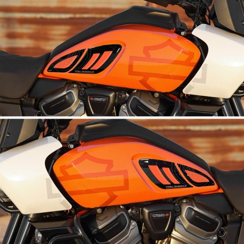 Adesivi 3D Protezioni laterali moto compatibili con Harley Davidson Pan America