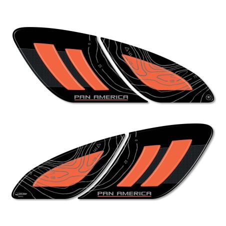 Adesivi 3D Protezioni laterali moto compatibili con Harley Davidson Pan America