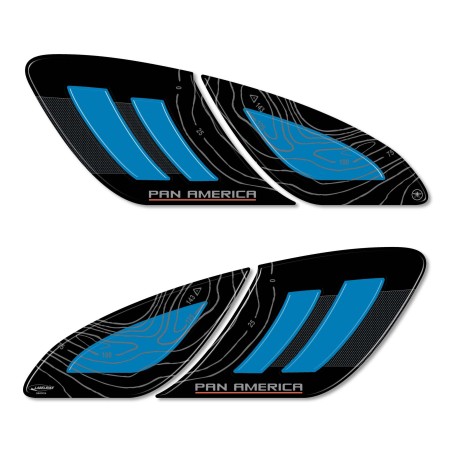 Adesivi 3D Protezioni laterali moto compatibili con Harley Davidson Pan America