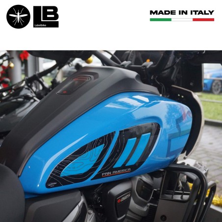 Adesivi 3D Protezioni laterali moto compatibili con Harley Davidson Pan America