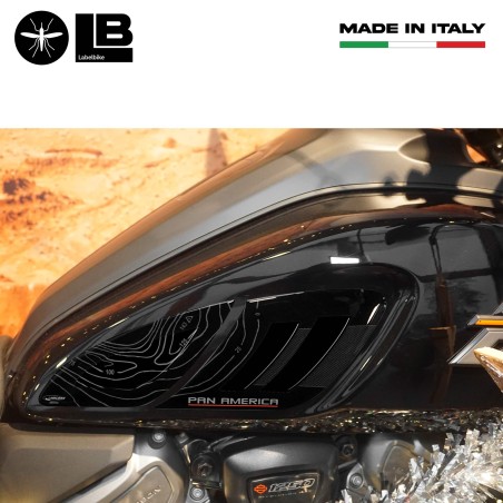 Adesivi 3D Protezioni laterali moto compatibili con Harley Davidson Pan America