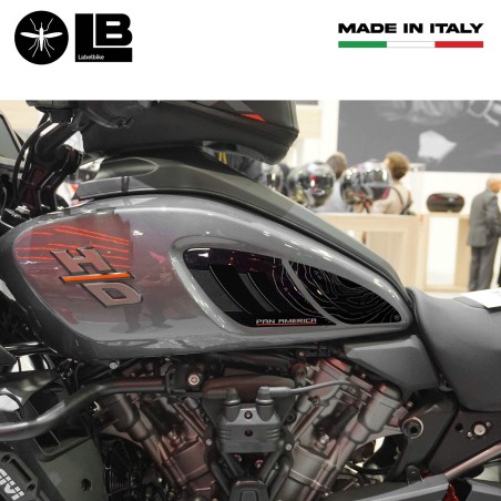 Adesivi 3D Protezioni laterali moto compatibili con Harley Davidson Pan America