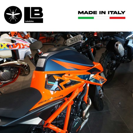 Adesivi 3D Protezioni laterali moto compatibili con KTM 1290 Super Duke R 2021