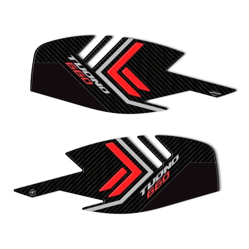 Pegatinas 3D Protectores laterales de depósito compatibles con Aprilia Tuono 660 2022 2