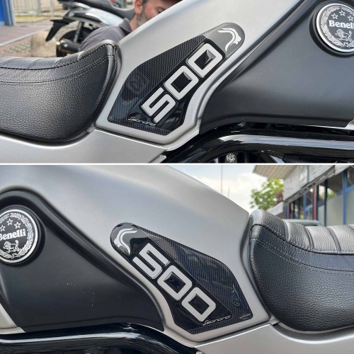 Adesivi 3D Protezioni Laterali serbatoio compatibili con Benelli Leoncino 500