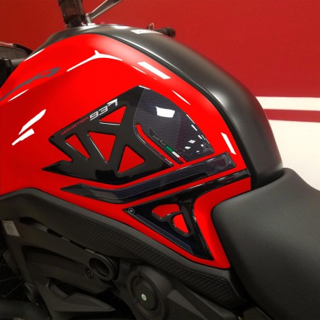 Adesivi 3D Protezioni Laterali serbatoio compatibili con Ducati Monster 937 2021