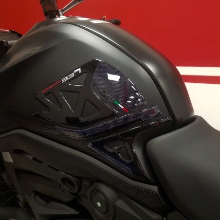 Adesivi 3D Protezioni Laterali serbatoio compatibili con Ducati Monster 937 2021