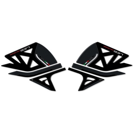Adesivi 3D Protezioni Laterali serbatoio compatibili con Ducati Monster 937 2021