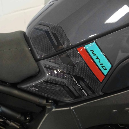 Adesivi 3D protezioni laterali serbatoio compatibili con Yamaha MT-10 SP 2022-23
