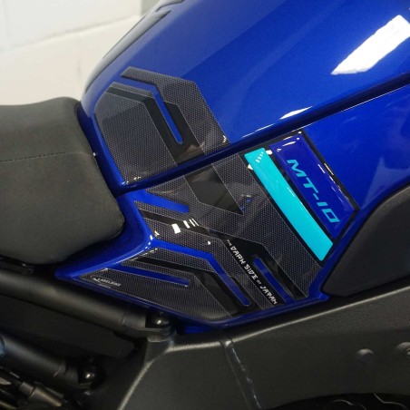 Adesivi 3D protezioni laterali serbatoio compatibili con Yamaha MT-10 SP 2022-23