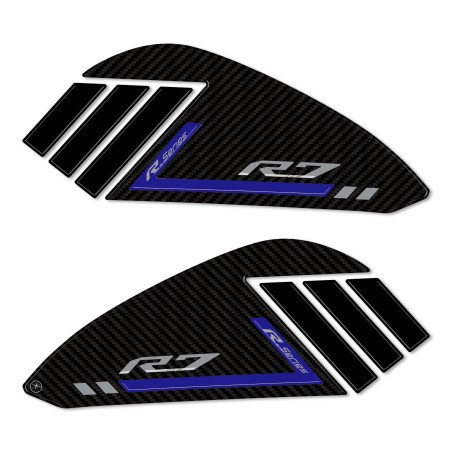 Adesivi 3D protezioni laterali serbatoio compatibili con Yamaha R7 2021-2022