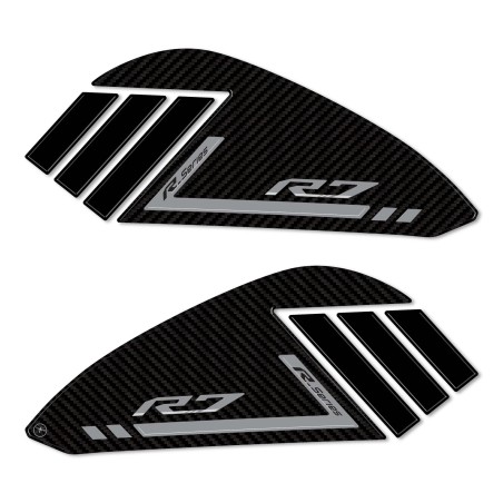 Adesivi 3D protezioni laterali serbatoio compatibili con Yamaha R7 2021-2022