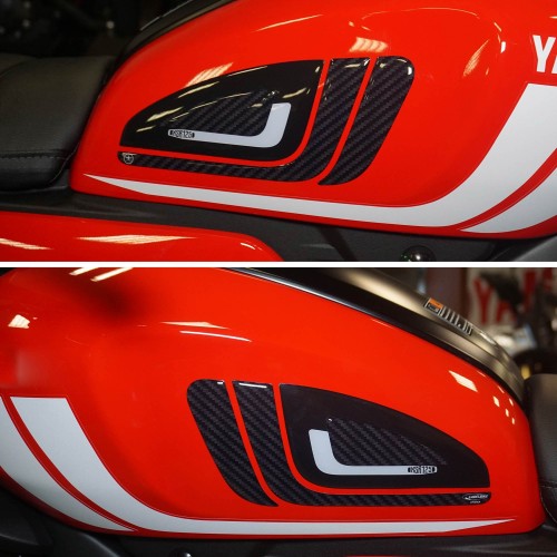 Adhesivos 3D Protección Lateral Depósito compatibles con Yamaha XSR125 2021-22