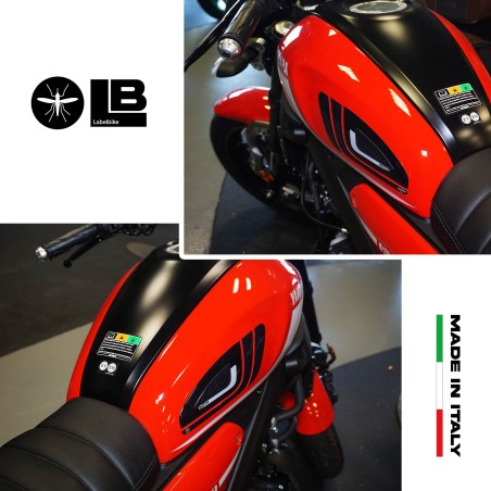 Adhesivos 3D Protección Lateral Depósito compatibles con Yamaha XSR125 2021-22