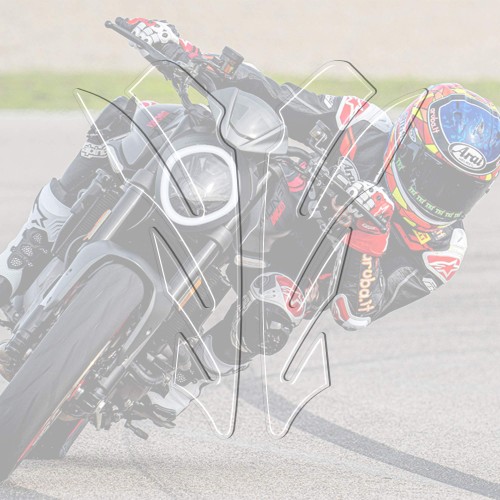 2 Adhesivos exclusivos de protección lateral del depósito transparentes 3D para motocicletas