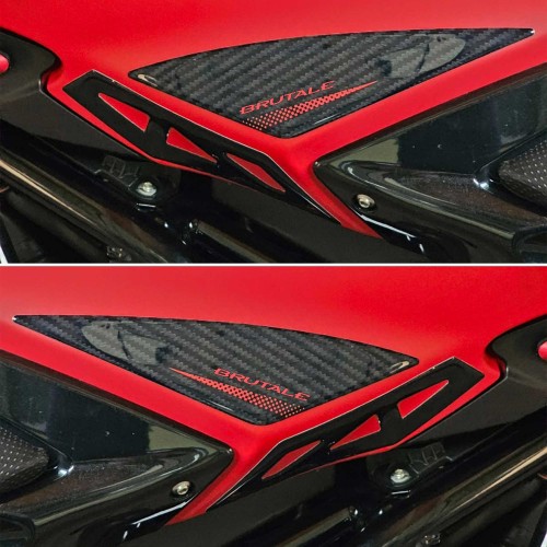 Adesivi 3D laterali serbatoio compatibili con moto Mv Agusta Brutale 2016-23
