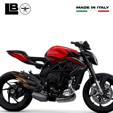 Adesivi 3D laterali serbatoio compatibili con moto Mv Agusta Brutale 2016-23