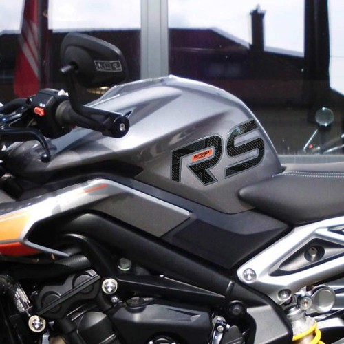 Adesivi 3D Laterali serbatoio compatibili con Triumph Street Triple 765 RS 2023