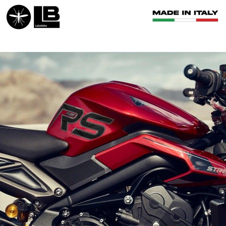 Adesivi 3D Laterali serbatoio compatibili con Triumph Street Triple 765 RS 2023