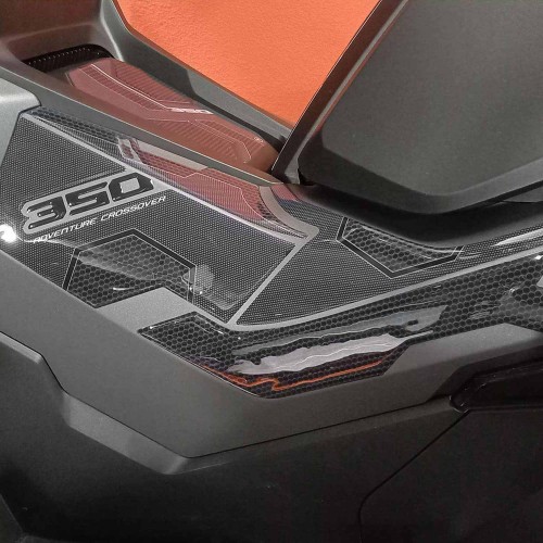 Adesivi 3D Protezioni Boomerang laterali compatibili con Honda ADV350 2022-2023