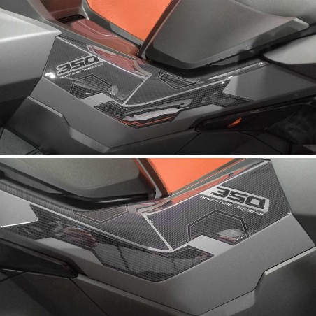Adesivi 3D Protezioni Boomerang laterali compatibili con Honda ADV350 2022-2023