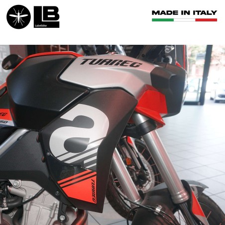 Adesivi 3D Protezioni Deflettori moto compatibili con Aprilia Tuareg 660 2022-23