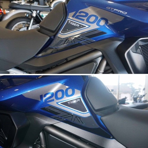 Adesivi 3D Protezioni laterali compatibili con Triumph Tiger 1200 GT e GT Pro