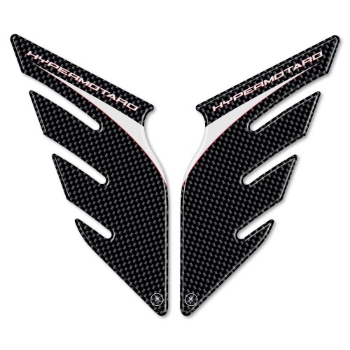 ADESIVI 3D PROTEZIONI LATERALI compatibili per MOTO DUCATI HYPERMOTARD 2007-2012