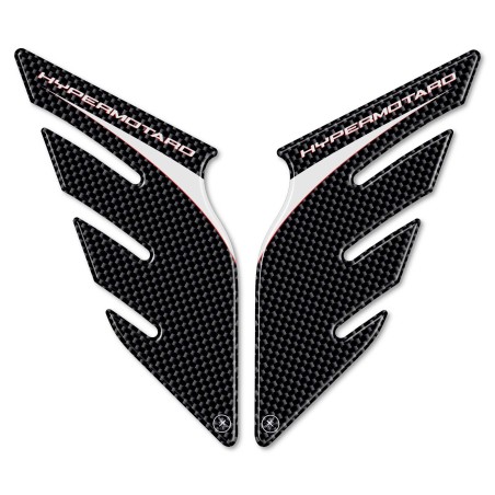ADESIVI 3D PROTEZIONI LATERALI compatibili per MOTO DUCATI HYPERMOTARD 2007-2012