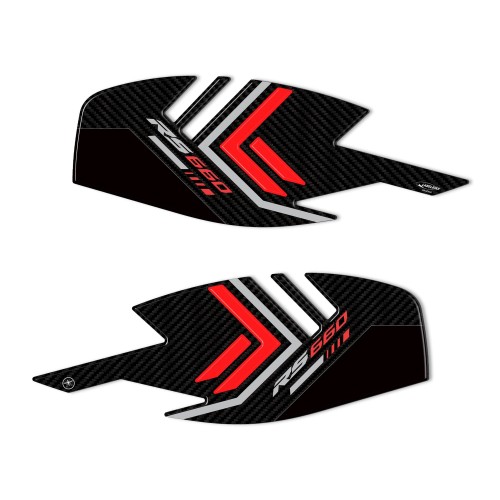 Pegatinas 3D Protectores laterales de depósito compatibles con Aprilia RS 660 2020-25 2