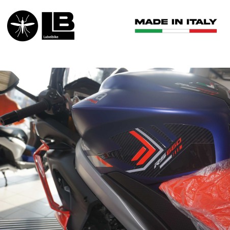 Adesivi 3D Protezioni Laterali serbatoio compatibili con Aprilia RS 660 2020-23