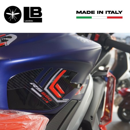 Adesivi 3D Protezioni Laterali serbatoio compatibili con Aprilia RS 660 2020-23