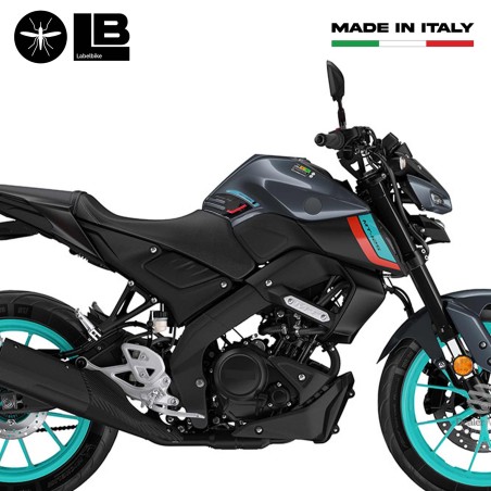 Adesivi 3D Protezioni Laterali serbatoio compatibili con Yamaha Mt125 2020-2023