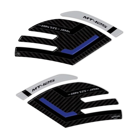 Adesivi 3D Protezioni Laterali serbatoio compatibili con Yamaha Mt125 2020-2023